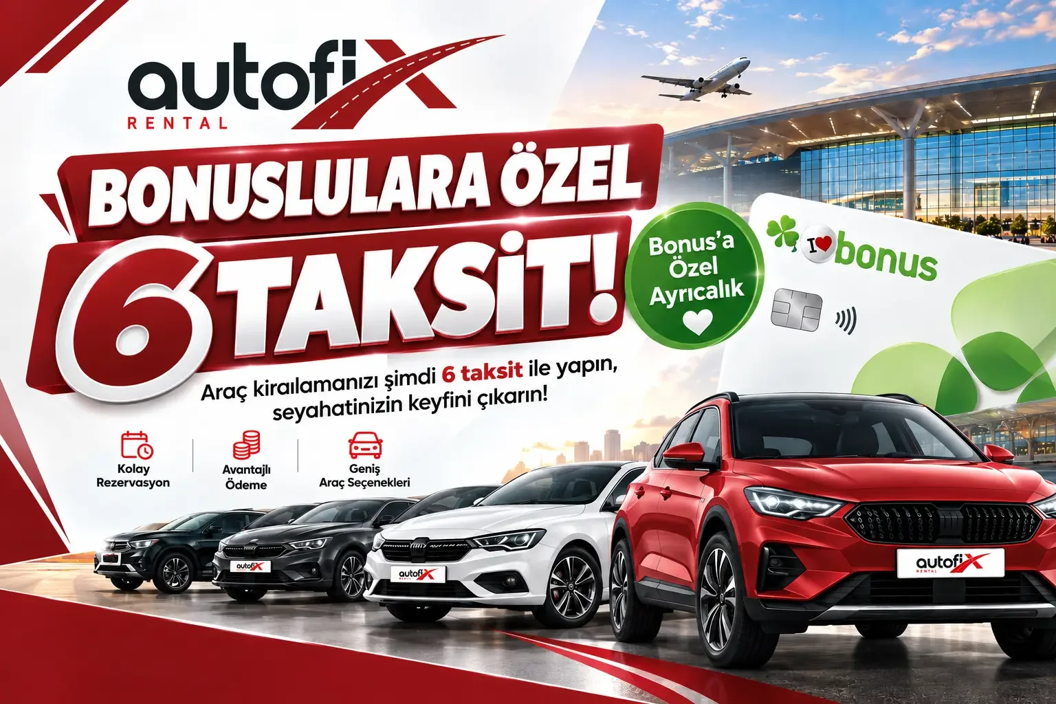 Bonuslulara Özel 6 Taksit Araç Kiralama Kampanyası - Autofix Rental