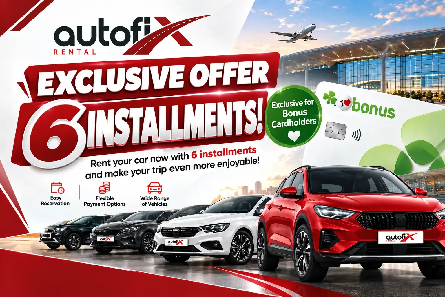 6 Installment Car Rental Campaign for Bonus Cardholders - Autofix Rental