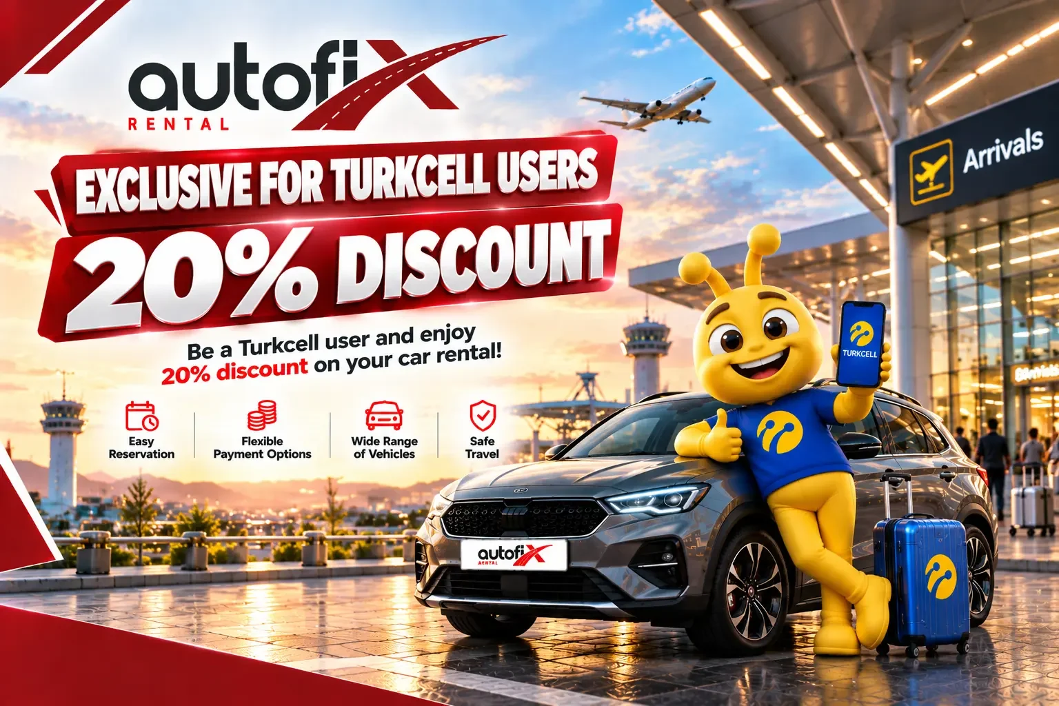 20% Car Rental Discount for Turkcell Customers - Autofix Rental